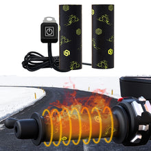 Load image into Gallery viewer, WUPP CS-974B1 Motorcycle Modified Hook and Loop Fastener Intelligent Electric Heating Hand Cover Heated Grip with Three Gear Temperature Control, CS-974B1