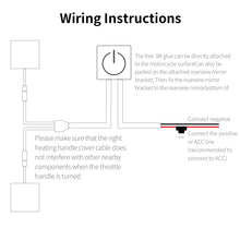 Load image into Gallery viewer, WUPP CS-974B1 Motorcycle Modified Hook and Loop Fastener Intelligent Electric Heating Hand Cover Heated Grip with Three Gear Temperature Control, CS-974B1