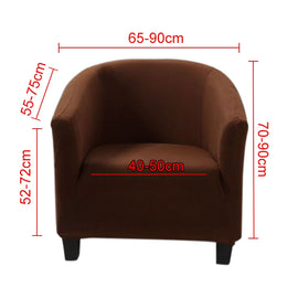 Elastic All-inclusive Single Semicircle Printed Sofa Cover, Coffee), Call of the Times, Dimension, A Prosperous, Forever, Cloud Clear
