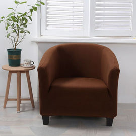 Elastic All-inclusive Single Semicircle Printed Sofa Cover, Coffee), Call of the Times, Dimension, A Prosperous, Forever, Cloud Clear