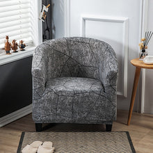 Load image into Gallery viewer, Elastic All-inclusive Single Semicircle Printed Sofa Cover, Style Grey, Grey Space, Coffee), Golden Years, Beige, Forest Story, Call of the Times, Dimension, A Prosperous, Forever, Cloud Clear