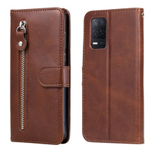 Load image into Gallery viewer, Fashion Calf Texture Zipper Horizontal Flip Leather Case with Stand &amp; Card Slots &amp; Wallet Function, For OnePlus Nord N200 5G, For OnePlus Nord CE 5G, For OPPO Realme 8 5G / Realme V13 5G, For OPPO Realme GT 5G, For vivo V21 5G / 4G                     ...