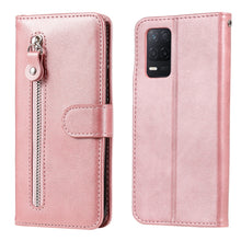 Load image into Gallery viewer, Fashion Calf Texture Zipper Horizontal Flip Leather Case with Stand &amp; Card Slots &amp; Wallet Function, For OnePlus Nord N200 5G, For OnePlus Nord CE 5G, For OPPO Realme 8 5G / Realme V13 5G, For OPPO Realme GT 5G, For vivo V21 5G / 4G                     ...