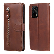 Load image into Gallery viewer, Fashion Calf Texture Zipper Horizontal Flip Leather Case with Stand &amp; Card Slots &amp; Wallet Function, For OnePlus Nord N200 5G, For OnePlus Nord CE 5G, For OPPO Realme 8 5G / Realme V13 5G, For OPPO Realme GT 5G, For vivo V21 5G / 4G                     ...