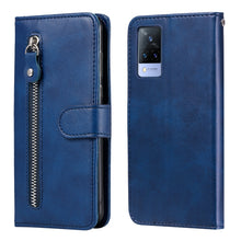 Load image into Gallery viewer, Fashion Calf Texture Zipper Horizontal Flip Leather Case with Stand &amp; Card Slots &amp; Wallet Function, For OnePlus Nord N200 5G, For OnePlus Nord CE 5G, For OPPO Realme 8 5G / Realme V13 5G, For OPPO Realme GT 5G, For vivo V21 5G / 4G                     ...