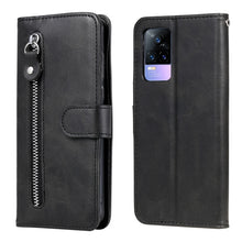 Load image into Gallery viewer, Fashion Calf Texture Zipper Horizontal Flip Leather Case with Stand &amp; Card Slots &amp; Wallet Function, For OnePlus Nord N200 5G, For OnePlus Nord CE 5G, For OPPO Realme 8 5G / Realme V13 5G, For OPPO Realme GT 5G, For vivo V21 5G / 4G                     ...