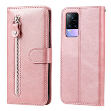 Load image into Gallery viewer, Fashion Calf Texture Zipper Horizontal Flip Leather Case with Stand &amp; Card Slots &amp; Wallet Function, For OnePlus Nord N200 5G, For OnePlus Nord CE 5G, For OPPO Realme 8 5G / Realme V13 5G, For OPPO Realme GT 5G, For vivo V21 5G / 4G                     ...