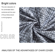 Load image into Gallery viewer, Elastic All-inclusive Single Semicircle Printed Sofa Cover, Colorful Geometry, City Style, Urban Life, Style Red, Black and White, Grey, Plum, Blue, At A Loss, Color Geometry
