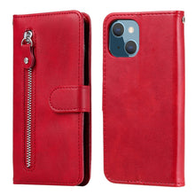 Load image into Gallery viewer, Fashion Calf Texture Zipper Horizontal Flip Leather Case with Stand &amp; Card Slots &amp; Wallet Function, For iPhone 13 mini, For iPhone 13, For iPhone 13 Pro, For iPhone 13 Pro Max