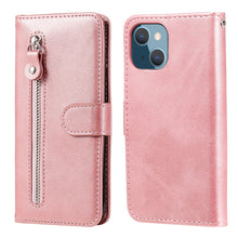 Load image into Gallery viewer, Fashion Calf Texture Zipper Horizontal Flip Leather Case with Stand &amp; Card Slots &amp; Wallet Function, For iPhone 13 mini, For iPhone 13, For iPhone 13 Pro, For iPhone 13 Pro Max