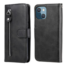 Load image into Gallery viewer, Fashion Calf Texture Zipper Horizontal Flip Leather Case with Stand &amp; Card Slots &amp; Wallet Function, For iPhone 13 mini, For iPhone 13, For iPhone 13 Pro, For iPhone 13 Pro Max