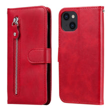 Load image into Gallery viewer, Fashion Calf Texture Zipper Horizontal Flip Leather Case with Stand &amp; Card Slots &amp; Wallet Function, For iPhone 13 mini, For iPhone 13, For iPhone 13 Pro, For iPhone 13 Pro Max