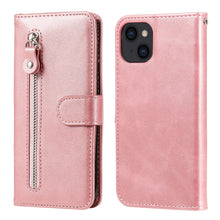 Load image into Gallery viewer, Fashion Calf Texture Zipper Horizontal Flip Leather Case with Stand &amp; Card Slots &amp; Wallet Function, For iPhone 13 mini, For iPhone 13, For iPhone 13 Pro, For iPhone 13 Pro Max