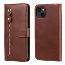 Load image into Gallery viewer, Fashion Calf Texture Zipper Horizontal Flip Leather Case with Stand &amp; Card Slots &amp; Wallet Function, For iPhone 13 mini, For iPhone 13, For iPhone 13 Pro, For iPhone 13 Pro Max