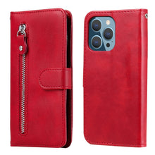 Load image into Gallery viewer, Fashion Calf Texture Zipper Horizontal Flip Leather Case with Stand &amp; Card Slots &amp; Wallet Function, For iPhone 13 mini, For iPhone 13, For iPhone 13 Pro, For iPhone 13 Pro Max