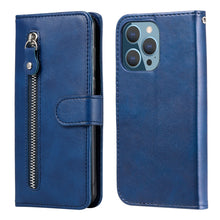 Load image into Gallery viewer, Fashion Calf Texture Zipper Horizontal Flip Leather Case with Stand &amp; Card Slots &amp; Wallet Function, For iPhone 13 mini, For iPhone 13, For iPhone 13 Pro, For iPhone 13 Pro Max