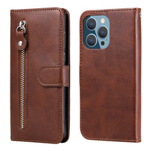 Load image into Gallery viewer, Fashion Calf Texture Zipper Horizontal Flip Leather Case with Stand &amp; Card Slots &amp; Wallet Function, For iPhone 13 mini, For iPhone 13, For iPhone 13 Pro, For iPhone 13 Pro Max