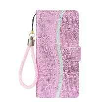 Load image into Gallery viewer, Glitter Powder Horizontal Flip Leather Case with Card Slots &amp; Holder &amp; Lanyard, For iPhone 13 mini, For iPhone 13, For iPhone 13 Pro, For iPhone 13 Pro Max, For Samsung Galaxy A03s(EU Version)