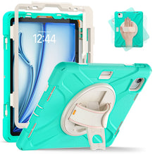 Load image into Gallery viewer, Silicone + PC Protective Case with Holder &amp; Shoulder Strap, For iPad Air 11 2024 / Air 5 10.9 2022 / Air 4 10.9 2020 / Pro 11 2022 /2021 / 2018 / 2020