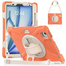 Load image into Gallery viewer, Silicone + PC Protective Case with Holder &amp; Shoulder Strap, For iPad Air 11 2024 / Air 5 10.9 2022 / Air 4 10.9 2020 / Pro 11 2022 /2021 / 2018 / 2020