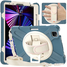 Load image into Gallery viewer, Silicone + PC Protective Case with Holder &amp; Shoulder Strap, For iPad Air 11 2024 / Air 5 10.9 2022 / Air 4 10.9 2020 / Pro 11 2022 /2021 / 2018 / 2020