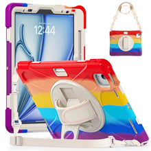 Load image into Gallery viewer, Silicone + PC Protective Case with Holder &amp; Shoulder Strap, For iPad Air 11 2024 / Air 5 10.9 2022 / Air 4 10.9 2020 / Pro 11 2022 /2021 / 2018 / 2020