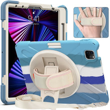 Load image into Gallery viewer, Silicone + PC Protective Case with Holder &amp; Shoulder Strap, For iPad Air 11 2024 / Air 5 10.9 2022 / Air 4 10.9 2020 / Pro 11 2022 /2021 / 2018 / 2020