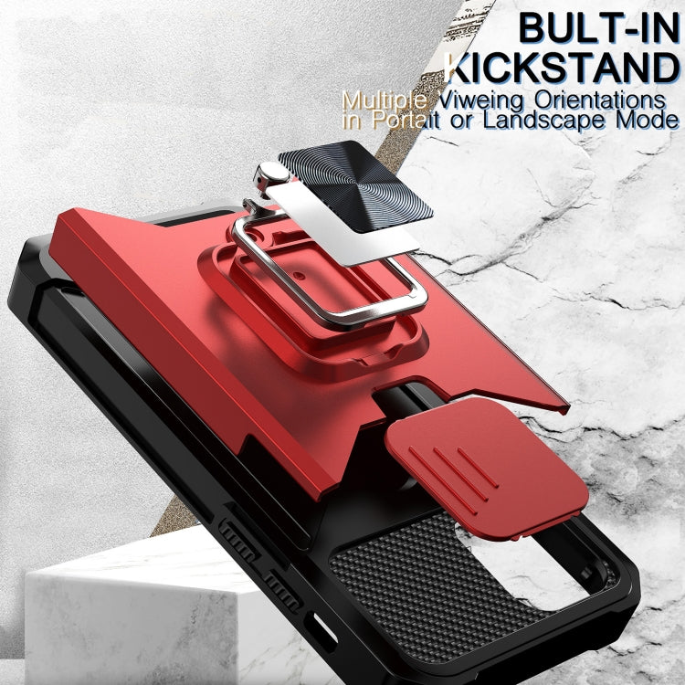 Sliding Camera Cover Design PC + TPU Shockproof Case with Ring Holder & Card Slot, For iPhone 11 Pro Max, For iPhone 12 / 12 Pro, For iPhone 12 Pro Max, For iPhone 13 Pro Max, For iPhone 11, For iPhone XS Max