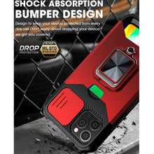 Load image into Gallery viewer, Sliding Camera Cover Design PC + TPU Shockproof Case with Ring Holder &amp; Card Slot, For iPhone 12 Pro Max, For iPhone 13 Pro Max, For iPhone 11, For iPhone XS Max