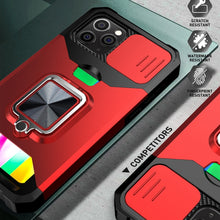 Load image into Gallery viewer, Sliding Camera Cover Design PC + TPU Shockproof Case with Ring Holder &amp; Card Slot, For iPhone 12 Pro Max, For iPhone 13 Pro Max, For iPhone 11, For iPhone XS Max