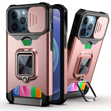 Load image into Gallery viewer, Sliding Camera Cover Design PC + TPU Shockproof Case with Ring Holder &amp; Card Slot, For iPhone 11 Pro Max, For iPhone 12 / 12 Pro, For iPhone 12 Pro Max, For iPhone 13 Pro Max, For iPhone 11, For iPhone XS Max