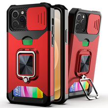 Load image into Gallery viewer, Sliding Camera Cover Design PC + TPU Shockproof Case with Ring Holder &amp; Card Slot, For iPhone 12 Pro Max, For iPhone 13 Pro Max, For iPhone 11, For iPhone XS Max