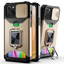 Load image into Gallery viewer, Sliding Camera Cover Design PC + TPU Shockproof Case with Ring Holder &amp; Card Slot, For iPhone 12 Pro Max, For iPhone 13 Pro Max, For iPhone 11, For iPhone XS Max