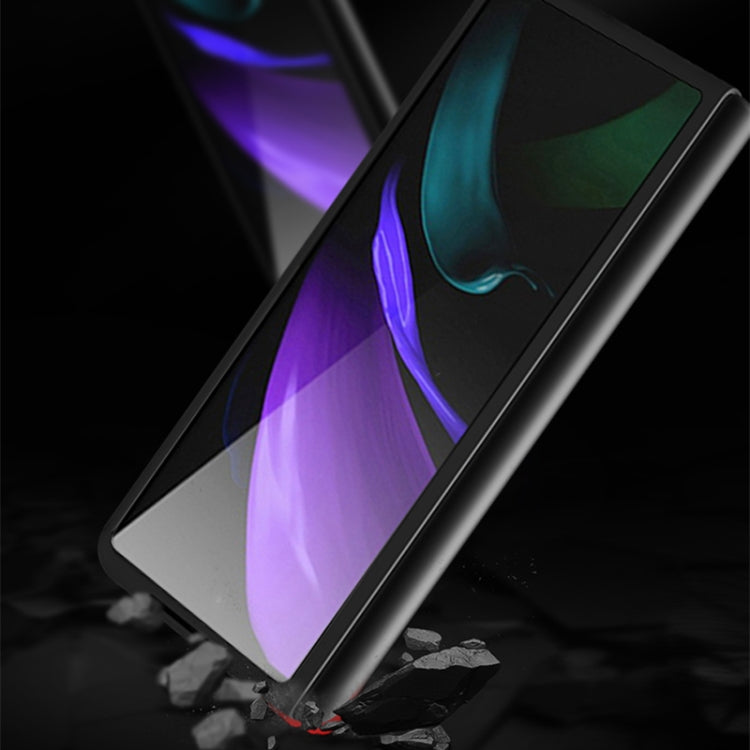 Carbon Fiber Texture Shockproof Splicing Leather Case, For Samsung Galaxy Z Fold3 5G