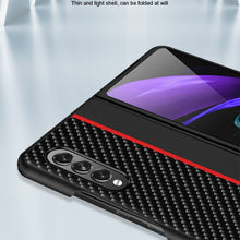 Load image into Gallery viewer, Carbon Fiber Texture Shockproof Splicing Leather Case, For Samsung Galaxy Z Fold3 5G