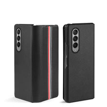 Load image into Gallery viewer, Carbon Fiber Texture Folding All Inclusive PU Shockproof Leather Case, For Samsung Galaxy Z Fold3 5G