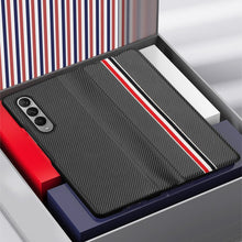 Load image into Gallery viewer, Carbon Fiber Texture Folding All Inclusive PU Shockproof Leather Case, For Samsung Galaxy Z Fold3 5G