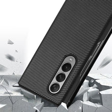 Load image into Gallery viewer, Carbon Fiber Texture Folding All Inclusive PU Shockproof Splicing Leather Case, For Samsung Galaxy Z Fold3 5G