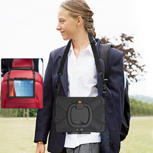 Load image into Gallery viewer, Silicone + PC Protective Case with Holder &amp; Shoulder Strap, For Microsoft Surface Pro X / Pro X 2021, For Samsung Galaxy Tab S6 T860, For Microsoft Surface Pro 7+/7/6/5/4, For Lenovo Tab P11 Pro TB-J706F, For Microsoft Surface Go 4 / 3 / 2 / 1