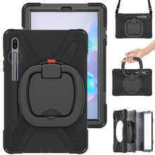 Load image into Gallery viewer, Silicone + PC Protective Case with Holder &amp; Shoulder Strap, For Microsoft Surface Pro X / Pro X 2021, For Samsung Galaxy Tab S6 T860, For Microsoft Surface Pro 7+/7/6/5/4, For Lenovo Tab P11 Pro TB-J706F, For Microsoft Surface Go 4 / 3 / 2 / 1