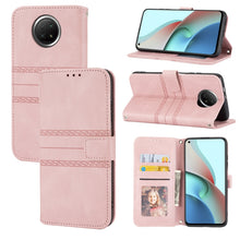 Load image into Gallery viewer, Embossed Striped Magnetic Buckle PU + TPU Horizontal Flip Leather Case with Holder &amp; Card Slot &amp; Wallet &amp; Photo Frame &amp; Sling, For Xiaomi Redmi Note 9 5G, For Xiaomi Redmi Note 9 Pro Max, For Xiaomi Redmi Note 10, For Xiaomi Redmi Note 10 5G           ...