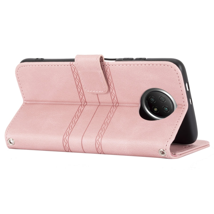 Embossed Striped Magnetic Buckle PU + TPU Horizontal Flip Leather Case with Holder & Card Slot & Wallet & Photo Frame & Sling, For Xiaomi Redmi Note 9 5G, For Xiaomi Redmi Note 9 Pro Max, For Xiaomi Redmi Note 10, For Xiaomi Redmi Note 10 5G           ...