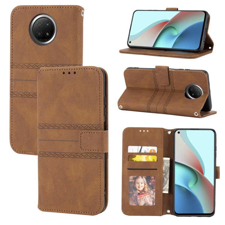 Embossed Striped Magnetic Buckle PU + TPU Horizontal Flip Leather Case with Holder & Card Slot & Wallet & Photo Frame & Sling, For Xiaomi Redmi Note 9 5G, For Xiaomi Redmi Note 9 Pro Max, For Xiaomi Redmi Note 10, For Xiaomi Redmi Note 10 5G           ...