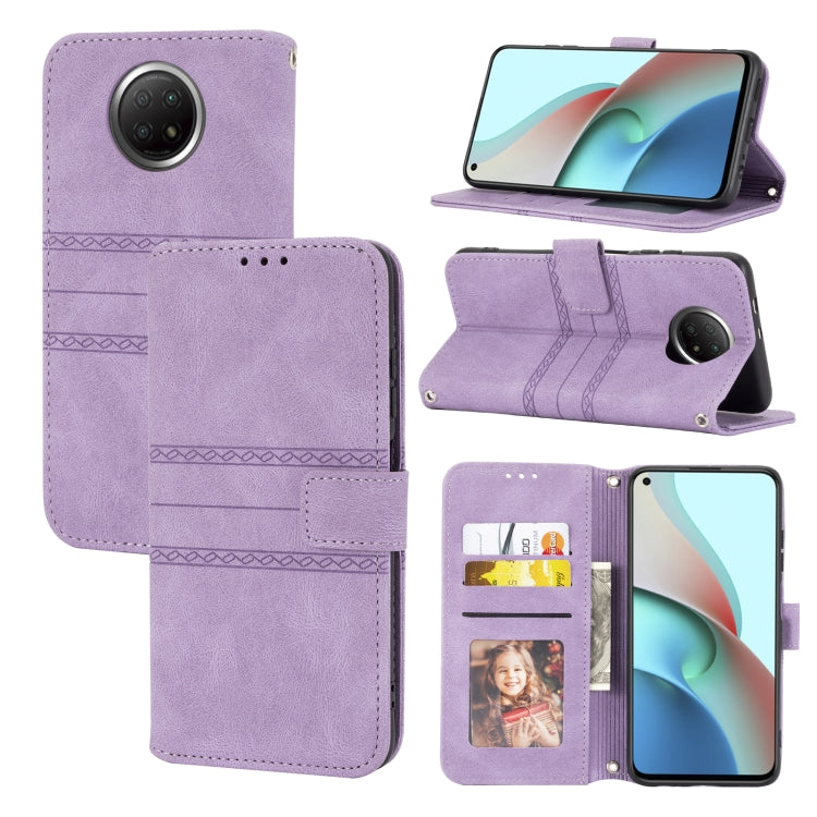 Embossed Striped Magnetic Buckle PU + TPU Horizontal Flip Leather Case with Holder & Card Slot & Wallet & Photo Frame & Sling, For Xiaomi Redmi Note 9 5G, For Xiaomi Redmi Note 9 Pro Max, For Xiaomi Redmi Note 10, For Xiaomi Redmi Note 10 5G           ...