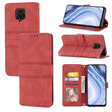 Load image into Gallery viewer, Embossed Striped Magnetic Buckle PU + TPU Horizontal Flip Leather Case with Holder &amp; Card Slot &amp; Wallet &amp; Photo Frame &amp; Sling, For Xiaomi Redmi Note 9 5G, For Xiaomi Redmi Note 9 Pro Max, For Xiaomi Redmi Note 10, For Xiaomi Redmi Note 10 5G           ...