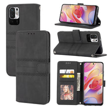 Load image into Gallery viewer, Embossed Striped Magnetic Buckle PU + TPU Horizontal Flip Leather Case with Holder &amp; Card Slot &amp; Wallet &amp; Photo Frame &amp; Sling, For Xiaomi Redmi Note 9 5G, For Xiaomi Redmi Note 9 Pro Max, For Xiaomi Redmi Note 10, For Xiaomi Redmi Note 10 5G           ...