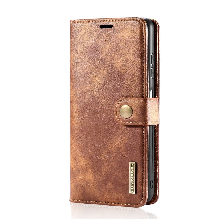 DG.MING Crazy Horse Texture Flip Detachable Magnetic Leather Case with Holder & Card Slots & Wallet, For Samsung Galaxy A22 5G