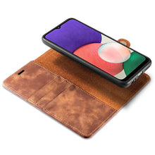 Load image into Gallery viewer, DG.MING Crazy Horse Texture Flip Detachable Magnetic Leather Case with Holder &amp; Card Slots &amp; Wallet, For Samsung Galaxy A22 5G