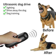 Load image into Gallery viewer, Tsattine N10 Ultrasonic Dog Repeller with LED Electricity Display &amp; Flashlight, N10