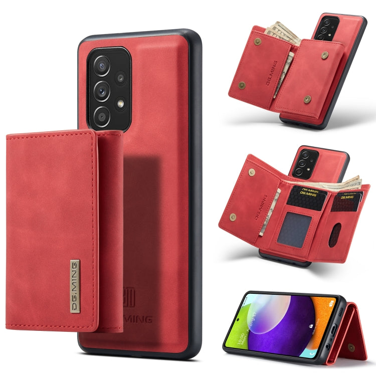 DG.MING M1 Series 3-Fold Multi Card Wallet + Magnetic Back Cover Shockproof Case with Holder Function, For Samsung Galaxy A02s, For Samsung Galaxy A32 5G, For Samsung Galaxy A42 5G, For Samsung Galaxy A52 5G / 4G, For Samsung Galaxy A72 5G / 4G        ...